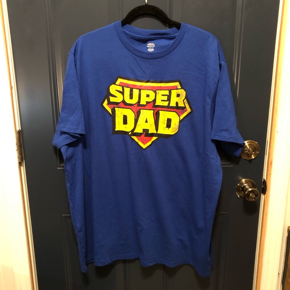 Mens Big and Tall Father's Day Super Dad Graphic Tee Shirt 2xl